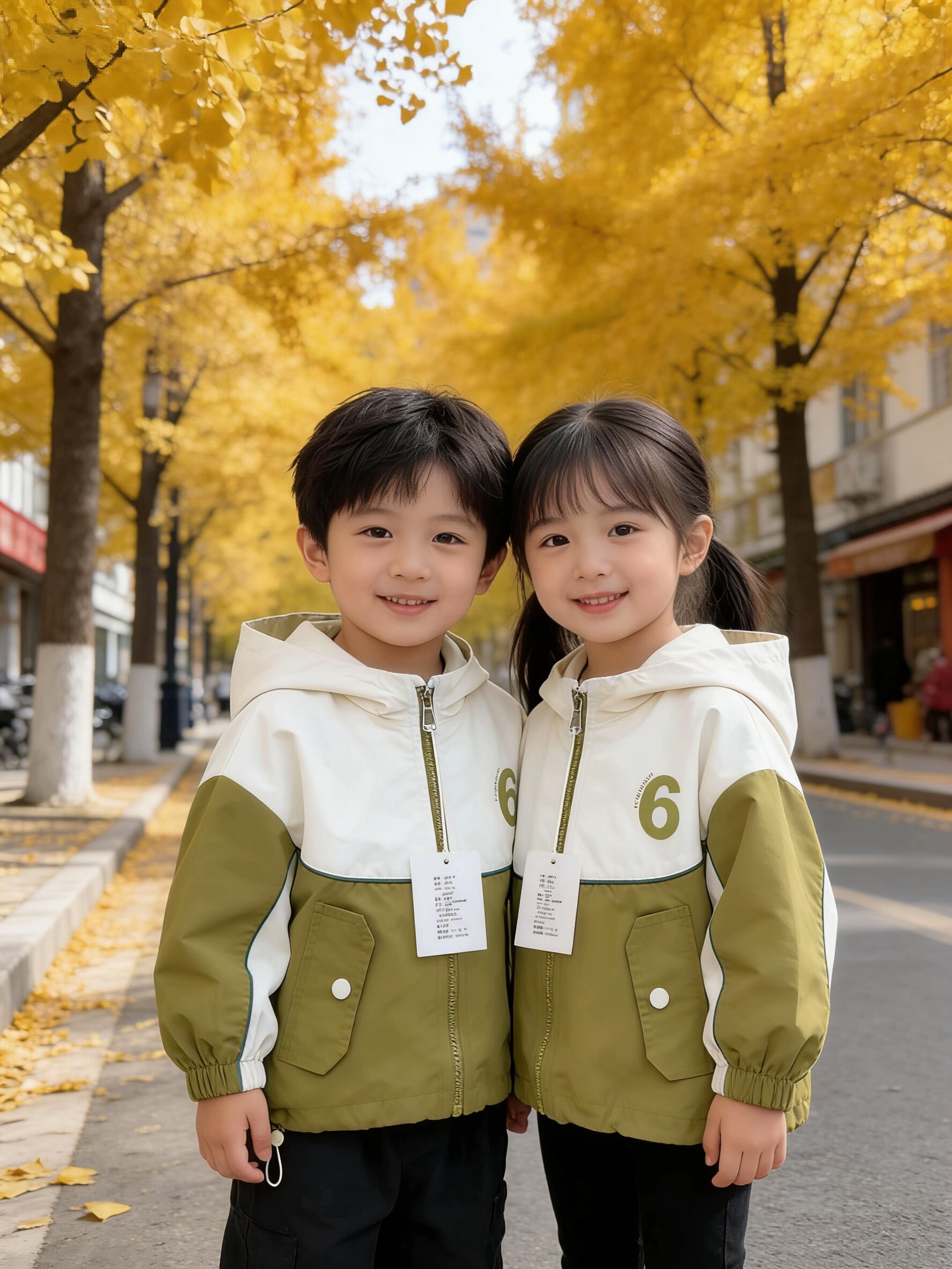 商场专柜2026春款儿童连帽柔软舒适外套男女小宝休闲撞色拉链外衣
