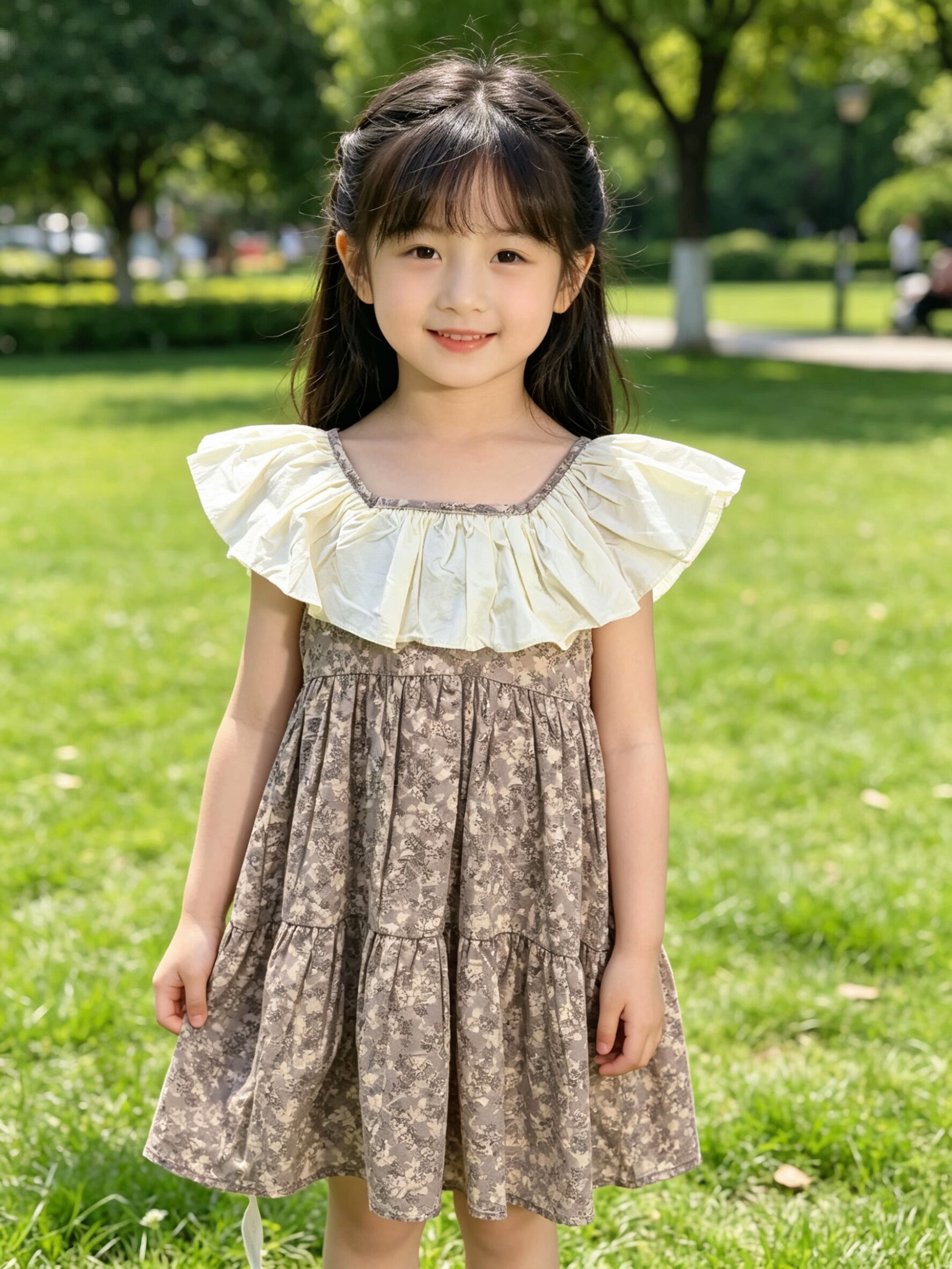 女中童连衣裙夏装2026新款儿童洋气碎花公主裙宝宝周岁礼服生日裙