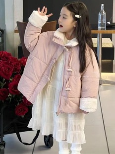女童棉服2025新款冬季儿童羽绒棉衣外套女宝宝加厚保暖冬装洋气潮