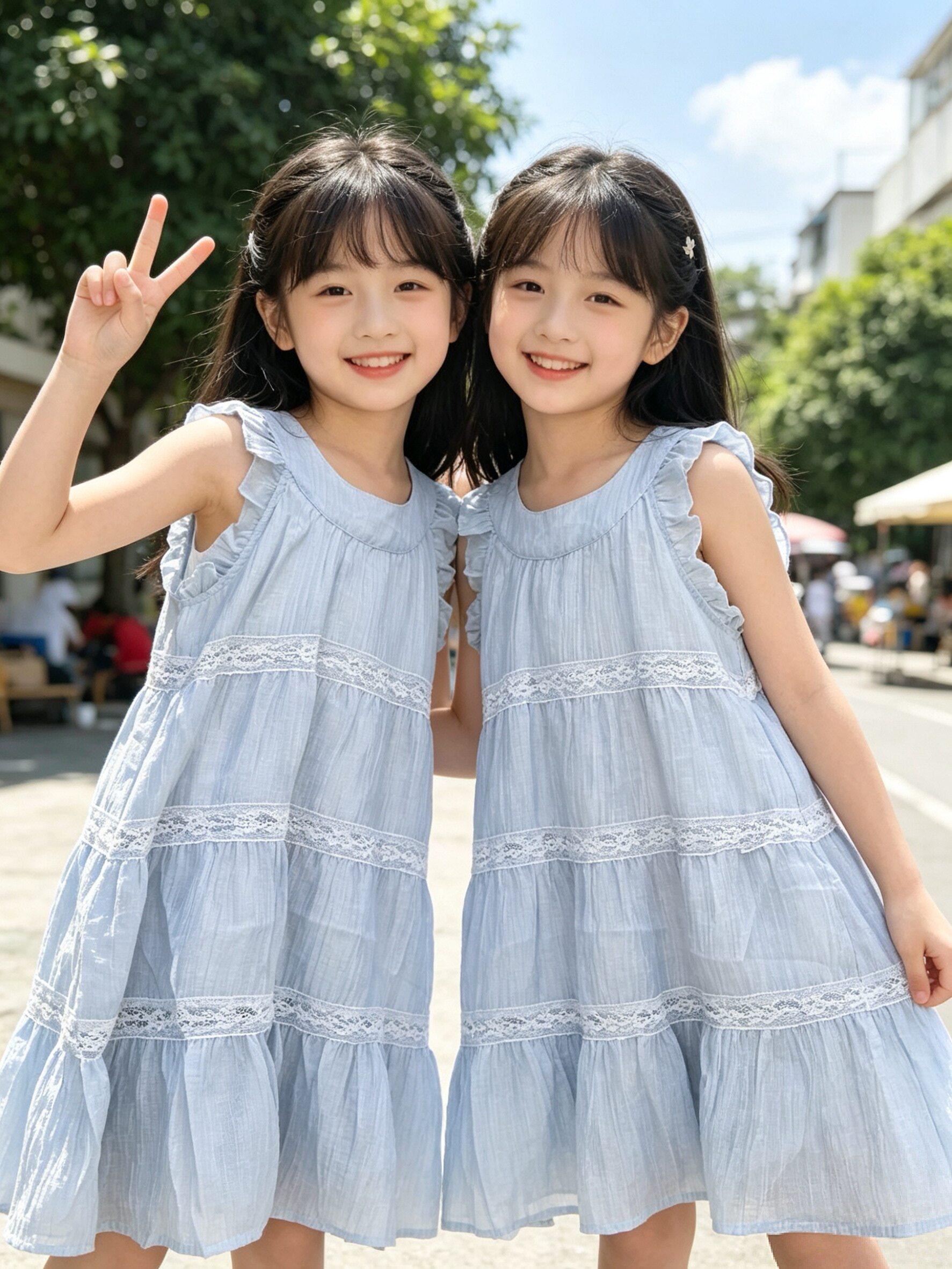 女童夏连衣裙2026新款洋气漂亮夏季儿童裙子女孩连身裙无袖背心裙
