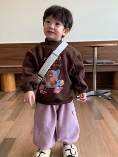 男童加绒卫衣2025新款儿童冬装上衣男孩痞帅加一体绒秋冬衣服潮