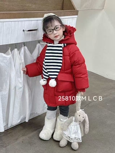 2025新款儿童冬季棉服棉衣女小童加厚保暖外套冬装面包服拜年服