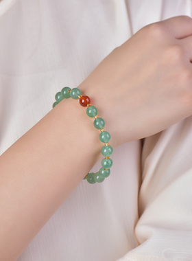 天然新疆和田玉东陵玉手串手链