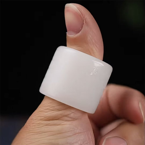 天然和田玉白玉百福图大拇指扳指