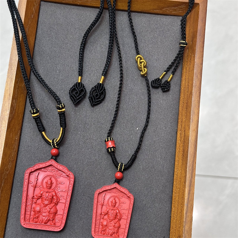 朱砂2026年马年守护将军项链饰品