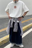 T30夏季大2024潮牌宽松大码乐印花短袖T恤港风半袖衫P25，男装T恤，星座414-3