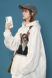 2024秋冬加绒加厚连帽卫衣潮流宽松连帽外套W9910-P40加绒P45，女装短外套，星座414-3