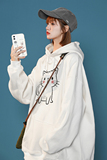 2024秋冬加绒加厚连帽卫衣潮流宽松连帽外套W9901-P40加绒P45，女装短外套，星座414-3
