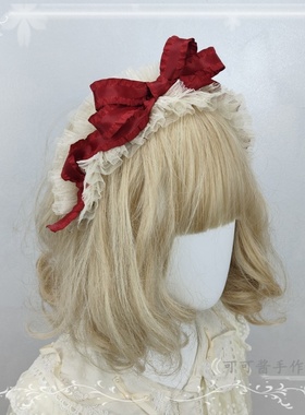 原创lolita发箍KC doll感丝缎芭蕾风蝴蝶结发带lo娘cla优雅发饰
