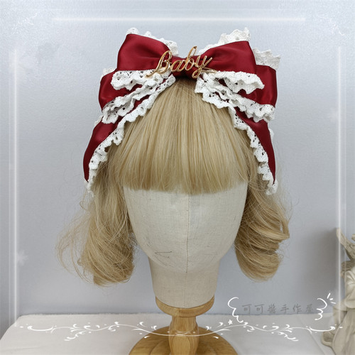Lolita蝴蝶结蕾丝边发箍