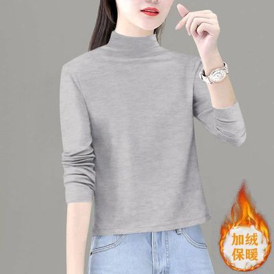 长袖通勤加绒纯色粘胶纤维女