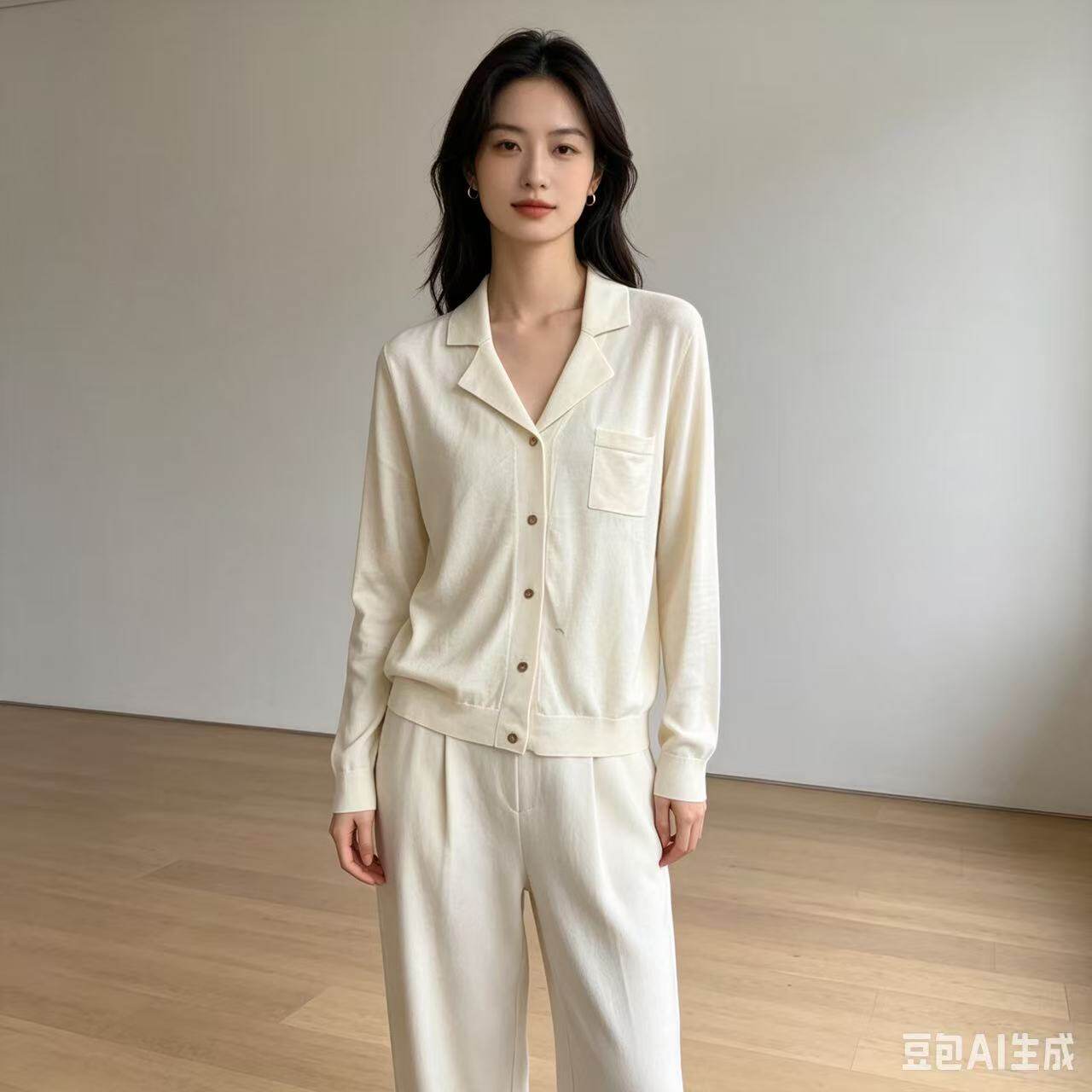 【思思粉丝专享】含莱赛尔&桑蚕丝时尚翻领开衫针织衫 N118