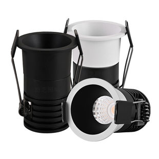 led迷你小射灯深藏防眩光55mm孔嵌入式 展柜筒灯星空顶无主灯 暗装