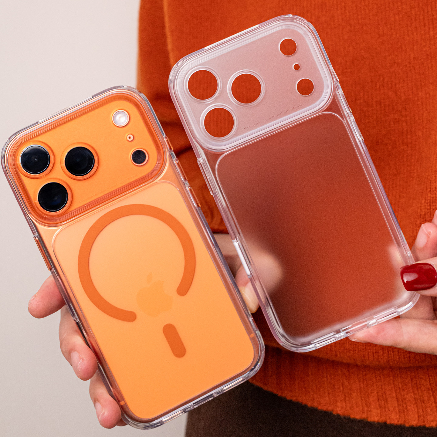 千久iphone17promax手机壳适用苹果17磨砂透明iphone17pro精孔镜头TPU软硅胶边框AI相机键全包防摔保护套简约