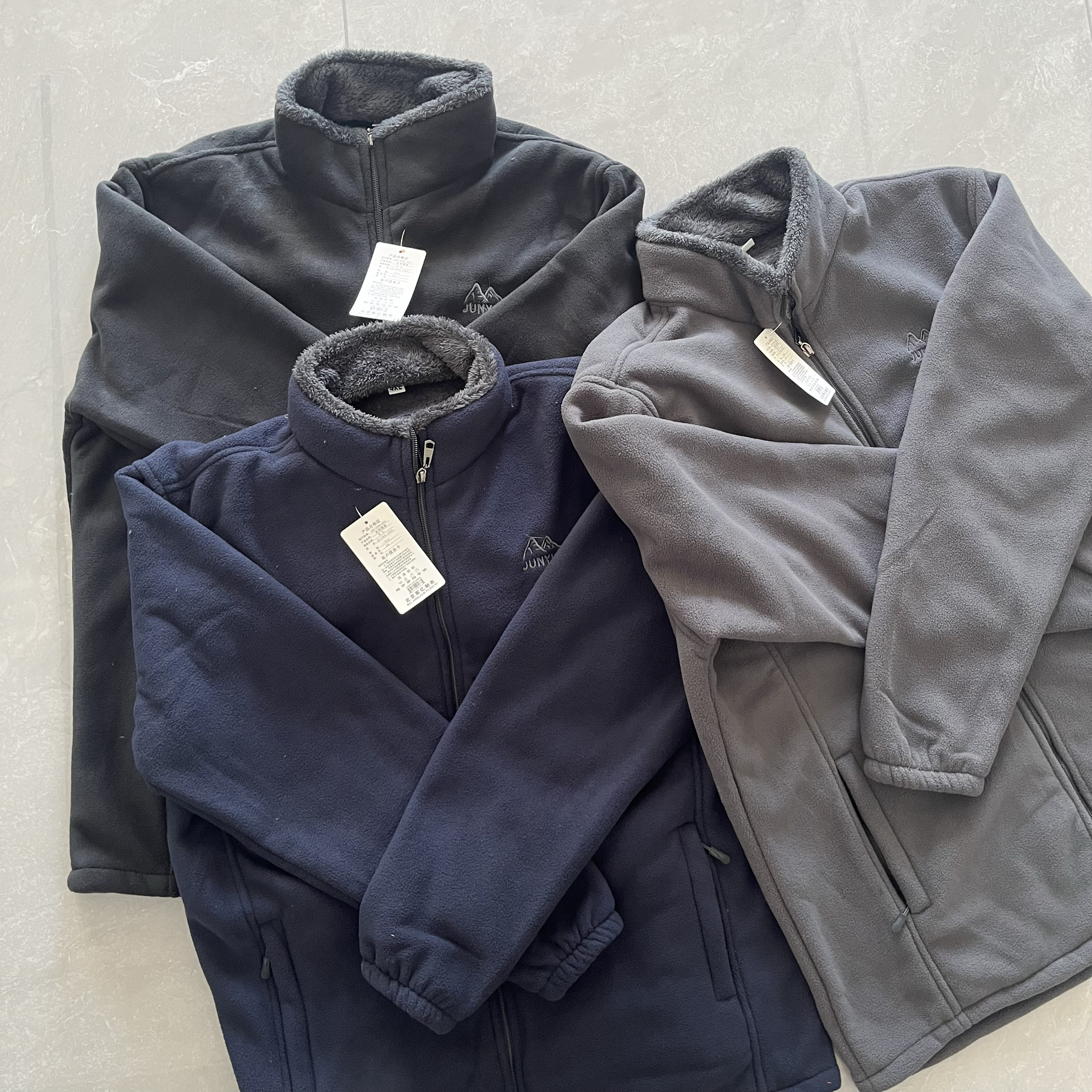 200斤大码摇粒绒外套男中老年人加绒加厚棉衣棉袄冬保暖爸爸棉服