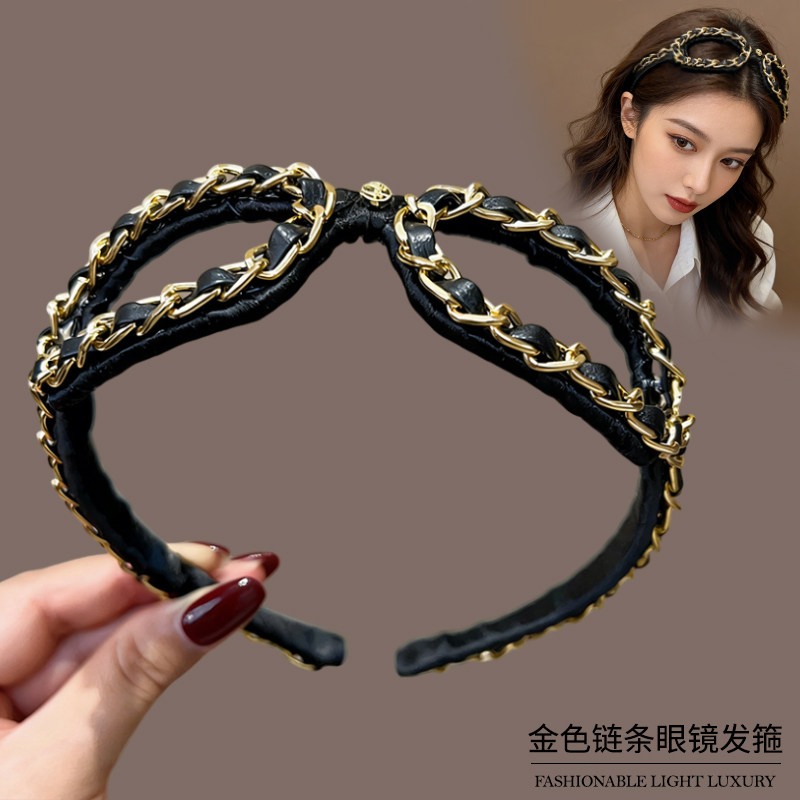 艾米同款链条眼镜框墨镜发箍女