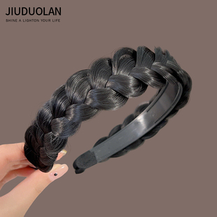 鱼骨辫假发发箍女高颅顶压发头箍2025年新款网红新款麻花发卡头饰