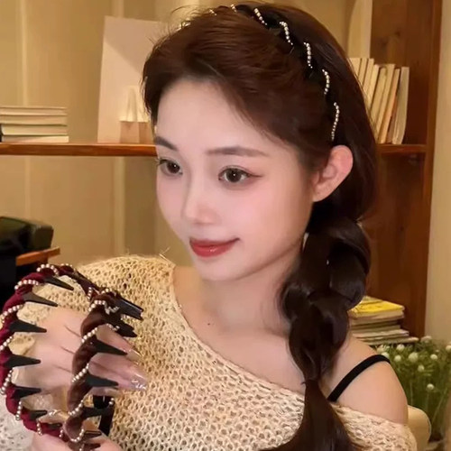 波浪发箍女2026新款日常外戴高颅顶洗脸专用头箍气质发卡头饰发饰