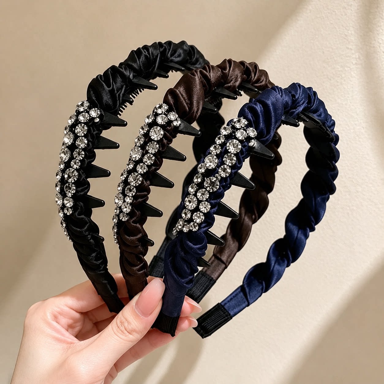 韩版满钻轻奢带齿发箍