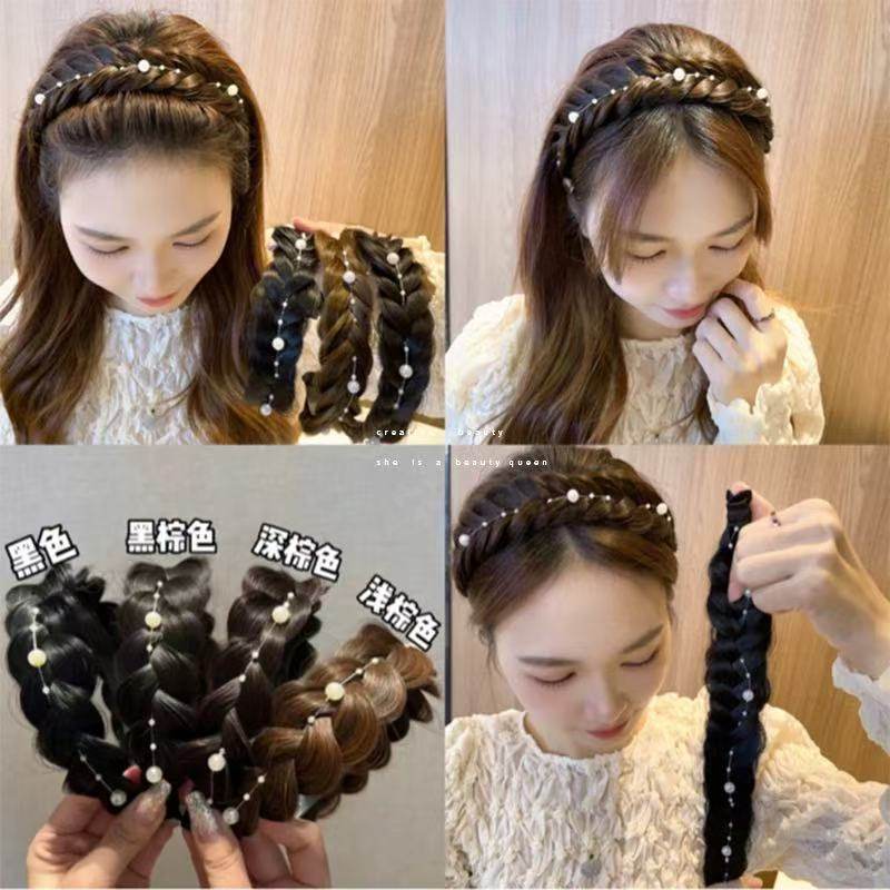 日韩辫鱼骨麻花假发三股头箍新款刘海一体辫带辫珍珠高端发箍发捆,饰品/流行首饰/时尚饰品新,发饰,淘宝优惠券,粉丝福利购,淘宝优惠卷