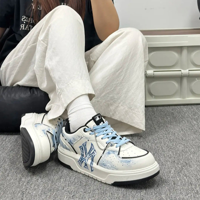 【定制鞋】MLB男鞋女鞋空box潮流个性手绘涂鸦百搭休闲增高板鞋