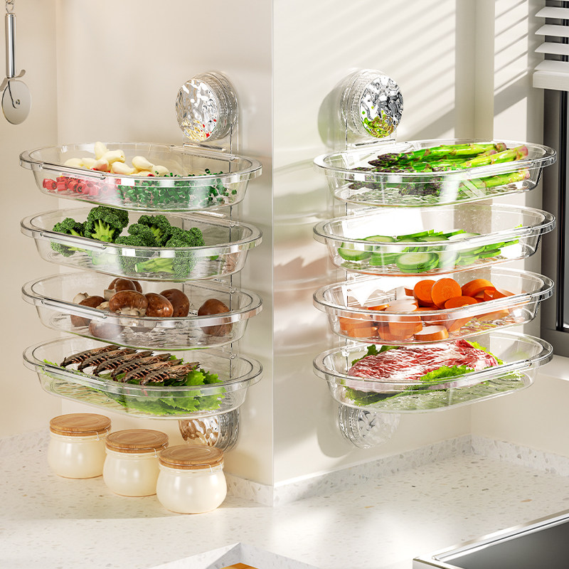 吸盘备菜餐蔬菜备厨房壁挂式置物架收纳架家用多层果蔬配菜盘挂架,五金/工具,其他,淘宝优惠券,粉丝福利购,淘宝优惠卷