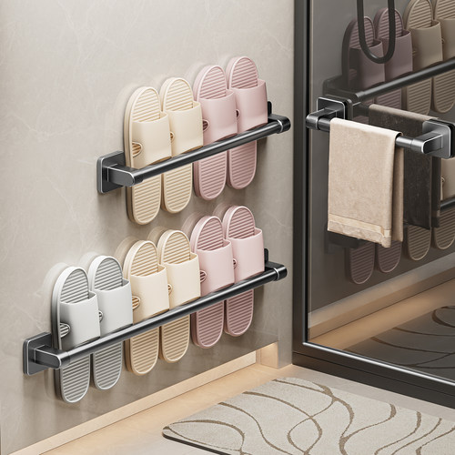 浴室拖鞋挂架免打孔卫生间置物架