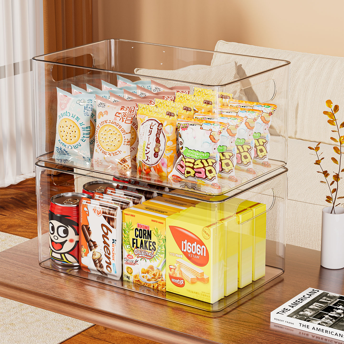 零食杂物收纳箱亚克力收纳筐