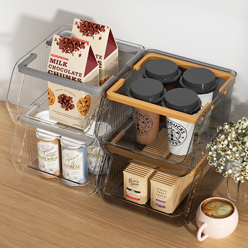 可叠加斜口透明咖啡茶包收纳盒