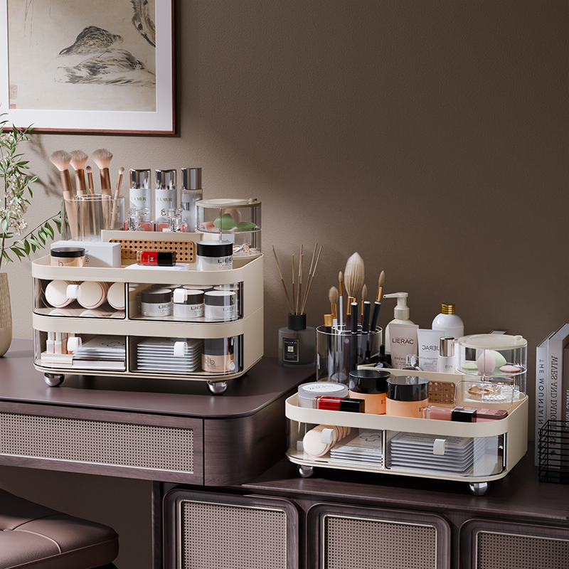 桌面收纳盒化妆品置物架高级感