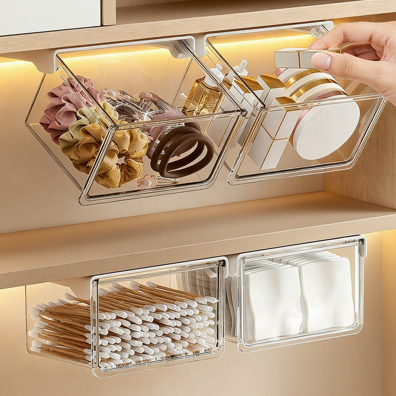 2025新款镜柜下收纳盒抽屉卫生间