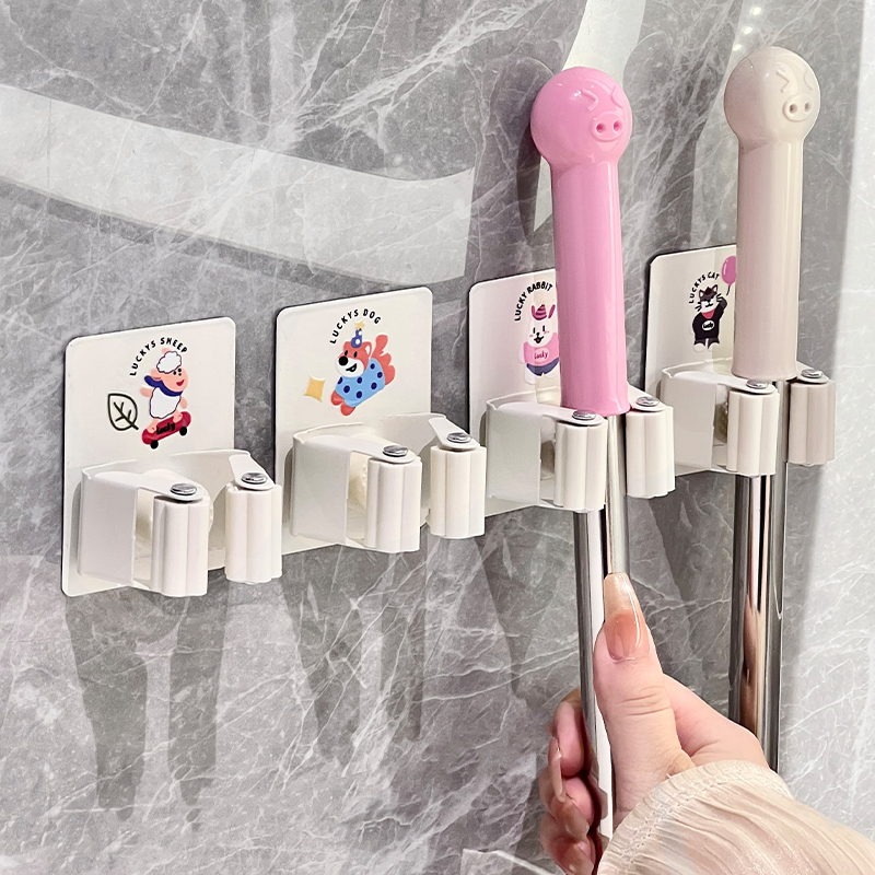 单个拖把夹2025新款浴室扫把挂勾