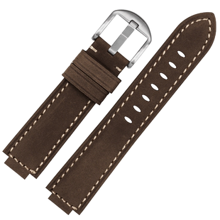 适配卡西欧G-SHOCK农家橡树GM-2100 GA-2100 DW-5600 GW-B5600改装真皮表带GM-110 GA-110复古磨砂牛皮手表带