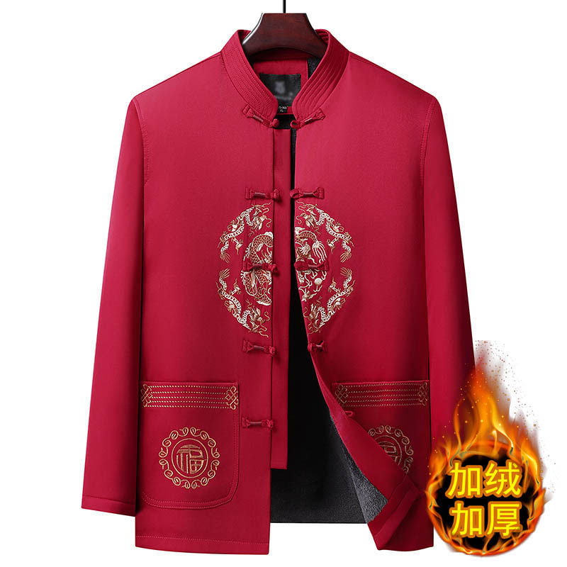 中老年唐装男加绒加厚老人冬天保暖外套爷爷秋冬情侣中年爸爸棉衣,男装,唐装,淘宝优惠券,粉丝福利购,淘宝优惠卷