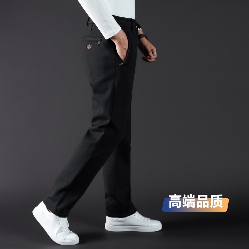 高品质男裤直筒松紧腰休闲裤