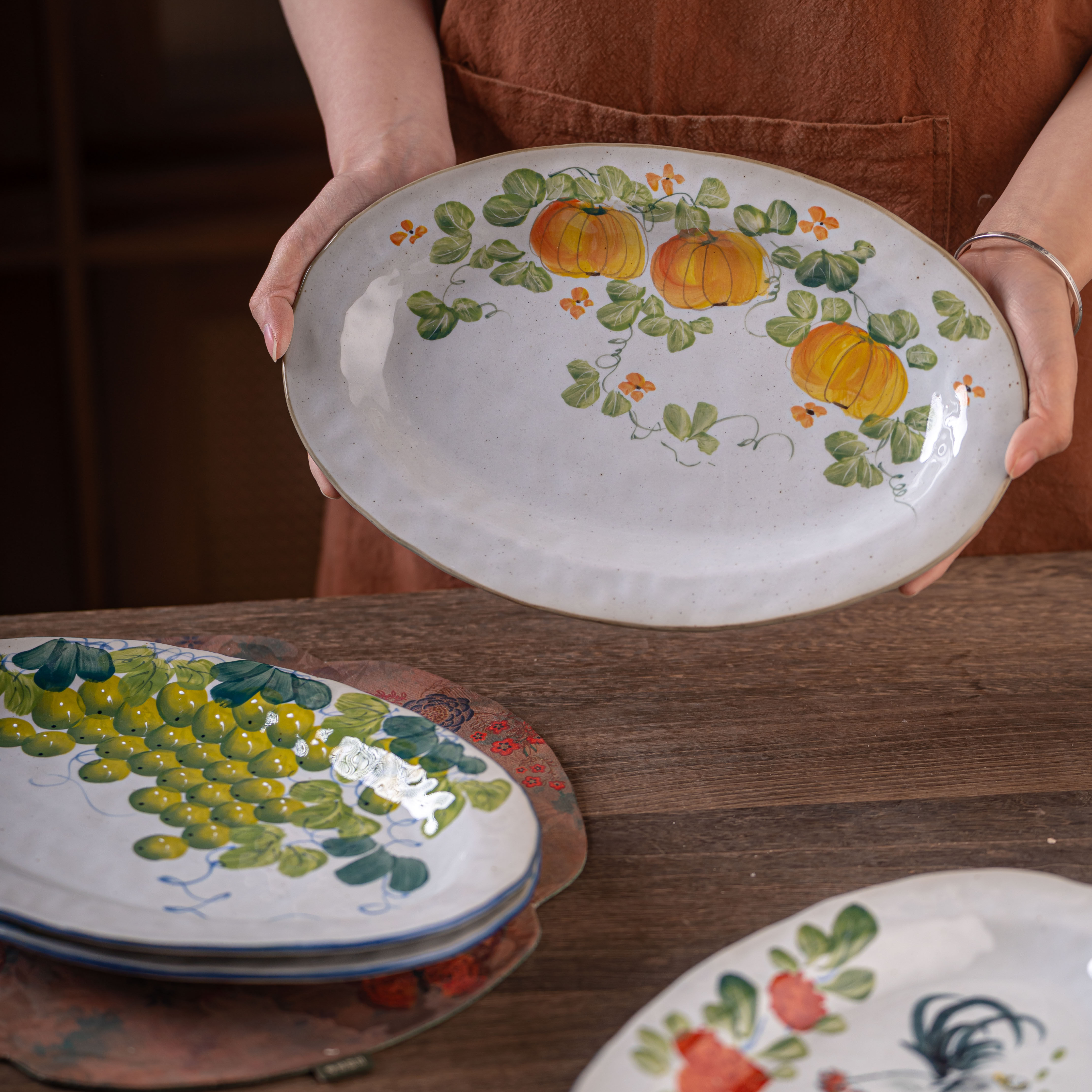 鱼盘高级感家用蒸鱼盘好看装鱼盘子大号新款陶瓷餐具12寸手捏鱼盘,餐饮具,碗,淘宝优惠券,粉丝福利购,淘宝优惠卷