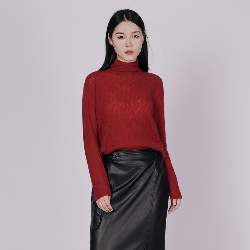 XG/雪歌高领羊绒衫毛衣针织衫