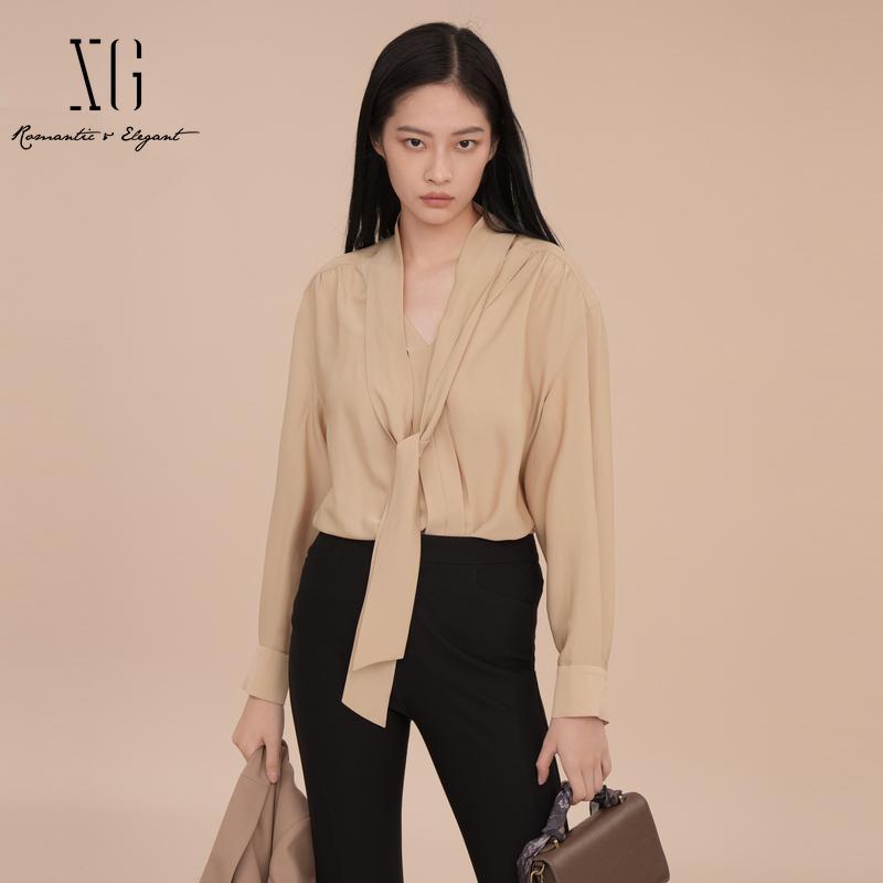 XG/雪歌百搭长袖气质衬衫上衣