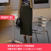 高腰显瘦中长款 雪歌直筒半身裙女2025春新款 裙子XK103009A543