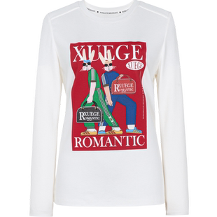 xg雪歌商场同款长袖T恤女套头2024春季新款休闲上衣XJ101012A151