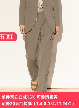 XG/雪歌26春款阔腿裤女宽松直筒长裤通勤百搭休闲裤XL102004A285