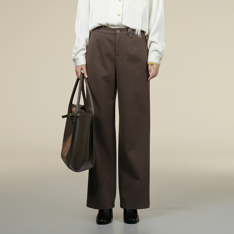 XG/雪歌休闲宽松高腰直筒阔腿