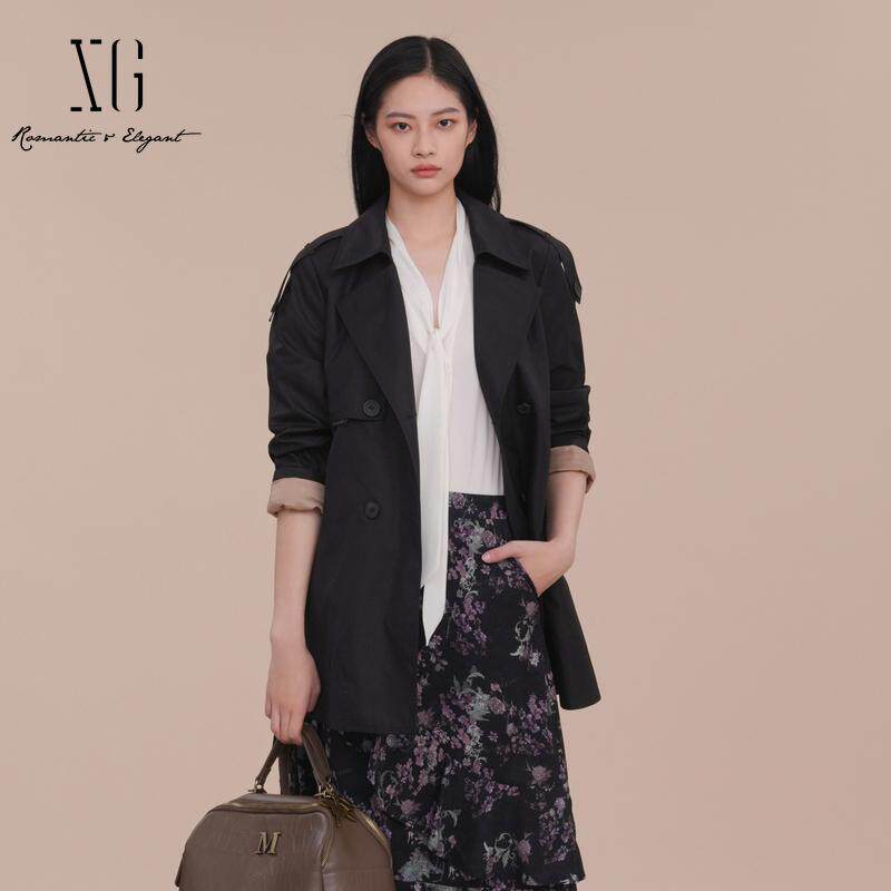 XG/雪歌专柜中长款风衣外套女