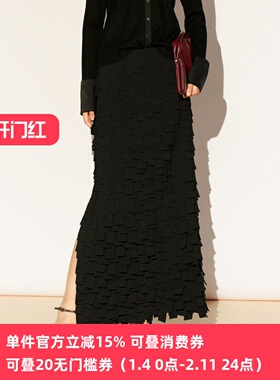 XG/雪歌26年春季新款轻熟流苏半身长裙女设计感半裙XL103019A190