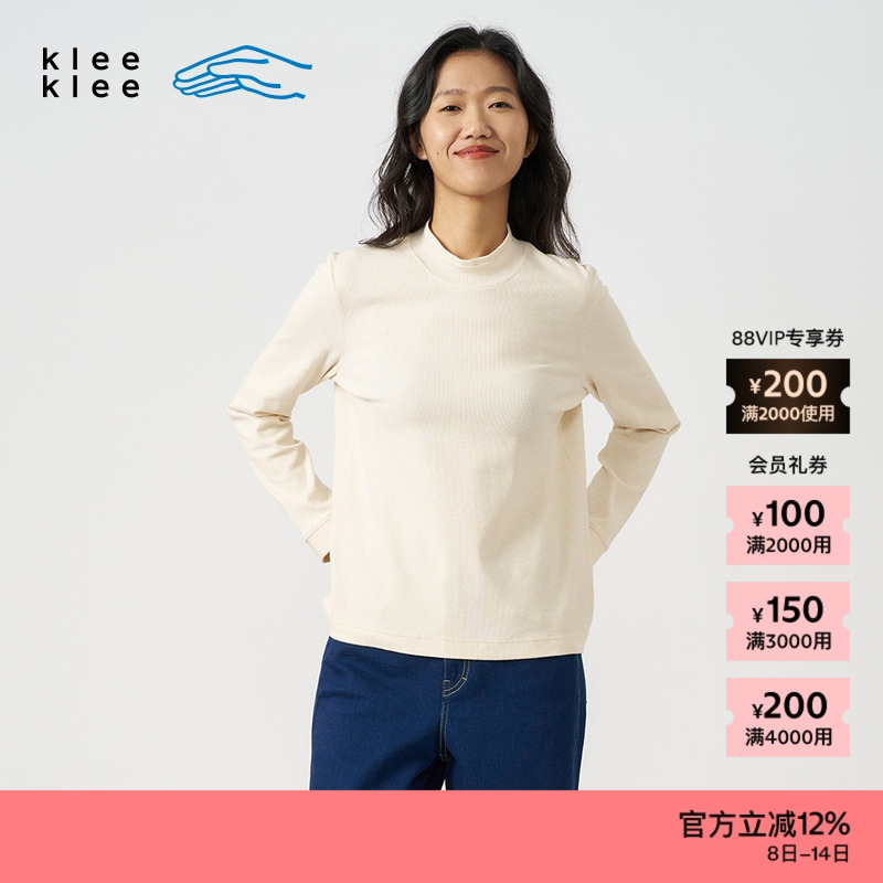 kleeklee环保棉针织布长袖T恤