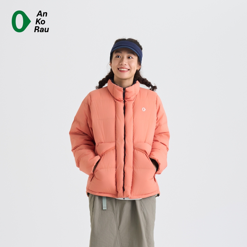 AnKoRau双面穿蓬松立领羽绒服
