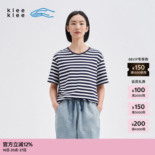 kleeklee简约环保棉短袖T恤