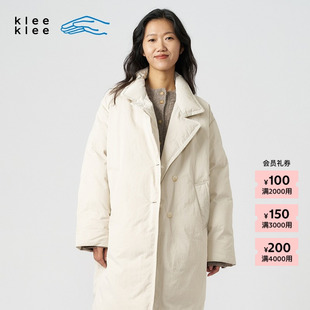 冬季 klee 素然klee 女士气质回收尼龙羽绒长外套 冬日热卖