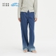 Klee 素然 26春女士回收棉松软牛仔渐变水洗直筒裤 新品