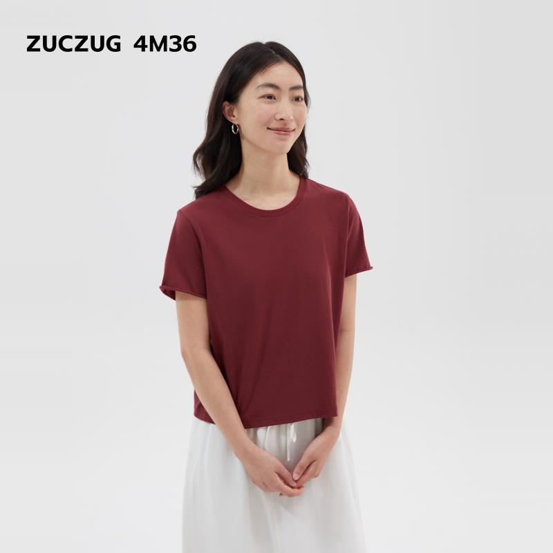ZUCZUG4M36柔软棉小圆领短袖T恤
